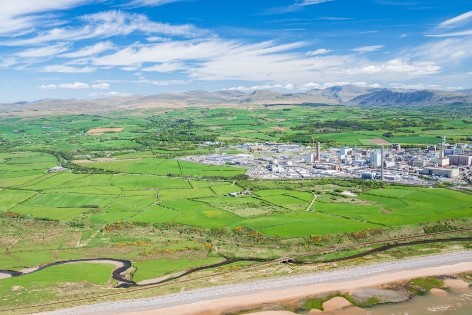 Aerial photo of Pioneer park, just outside the Sellafield site boundary.